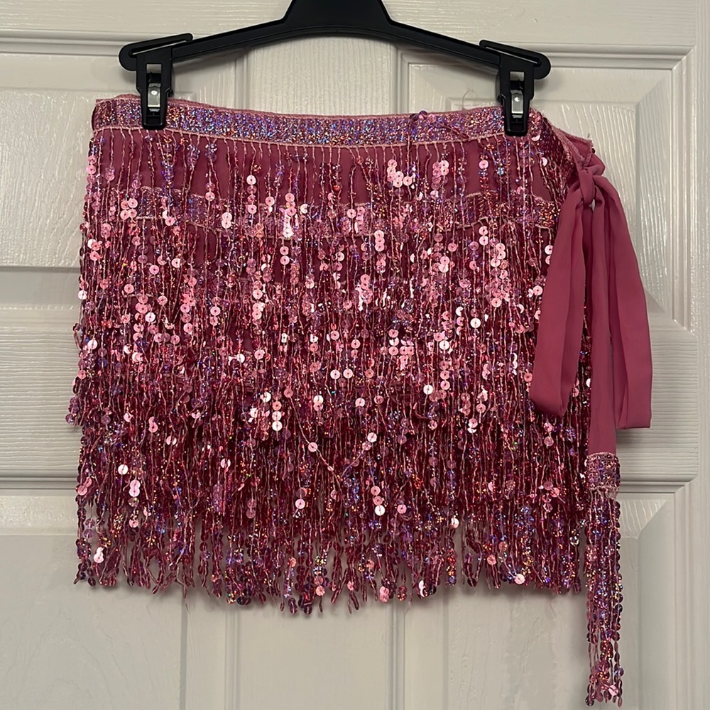 Sequin Wrap Skirt